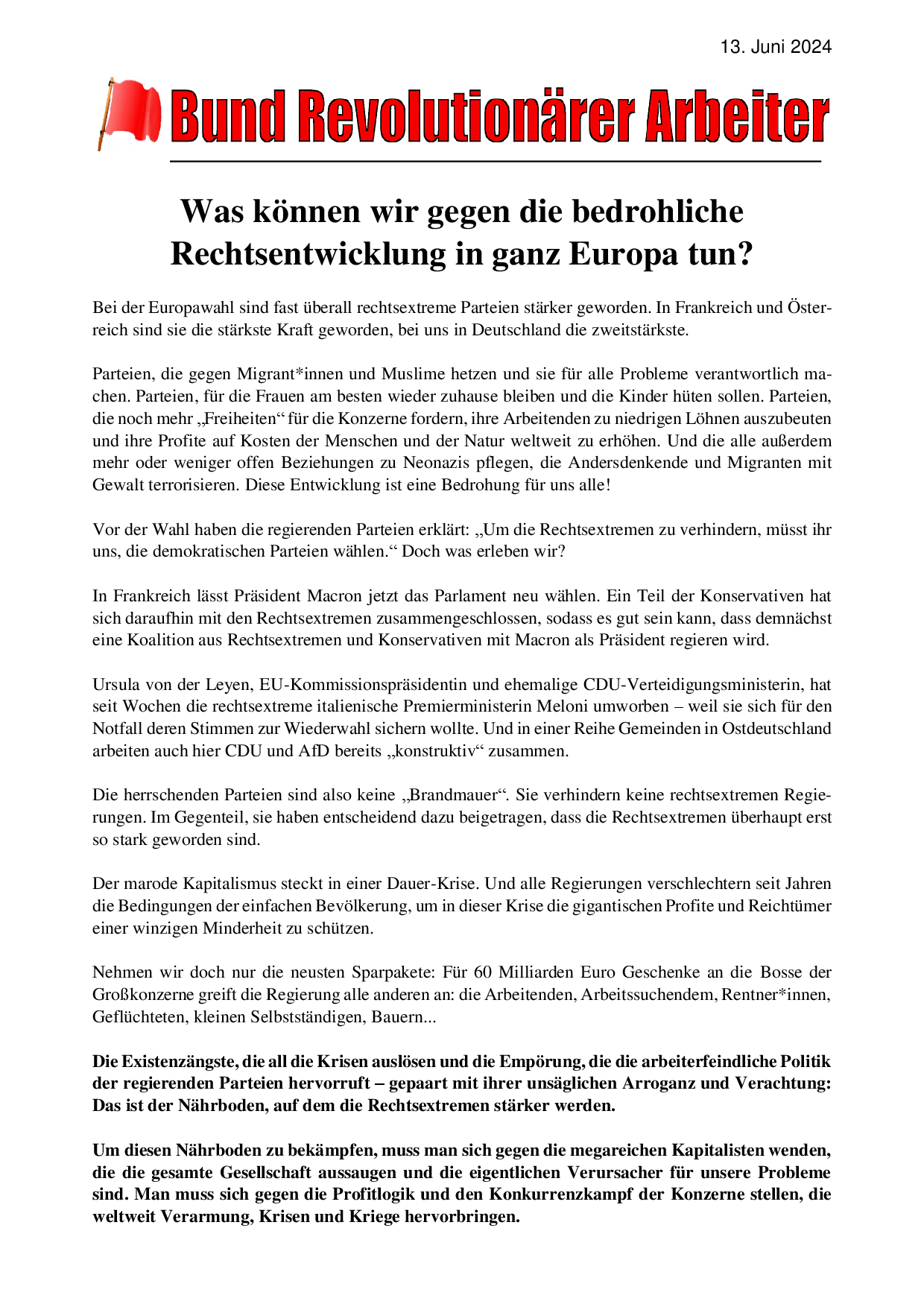 Was können wir gegen die bedrohliche Rechtsentwicklung in ganz Europa tun?