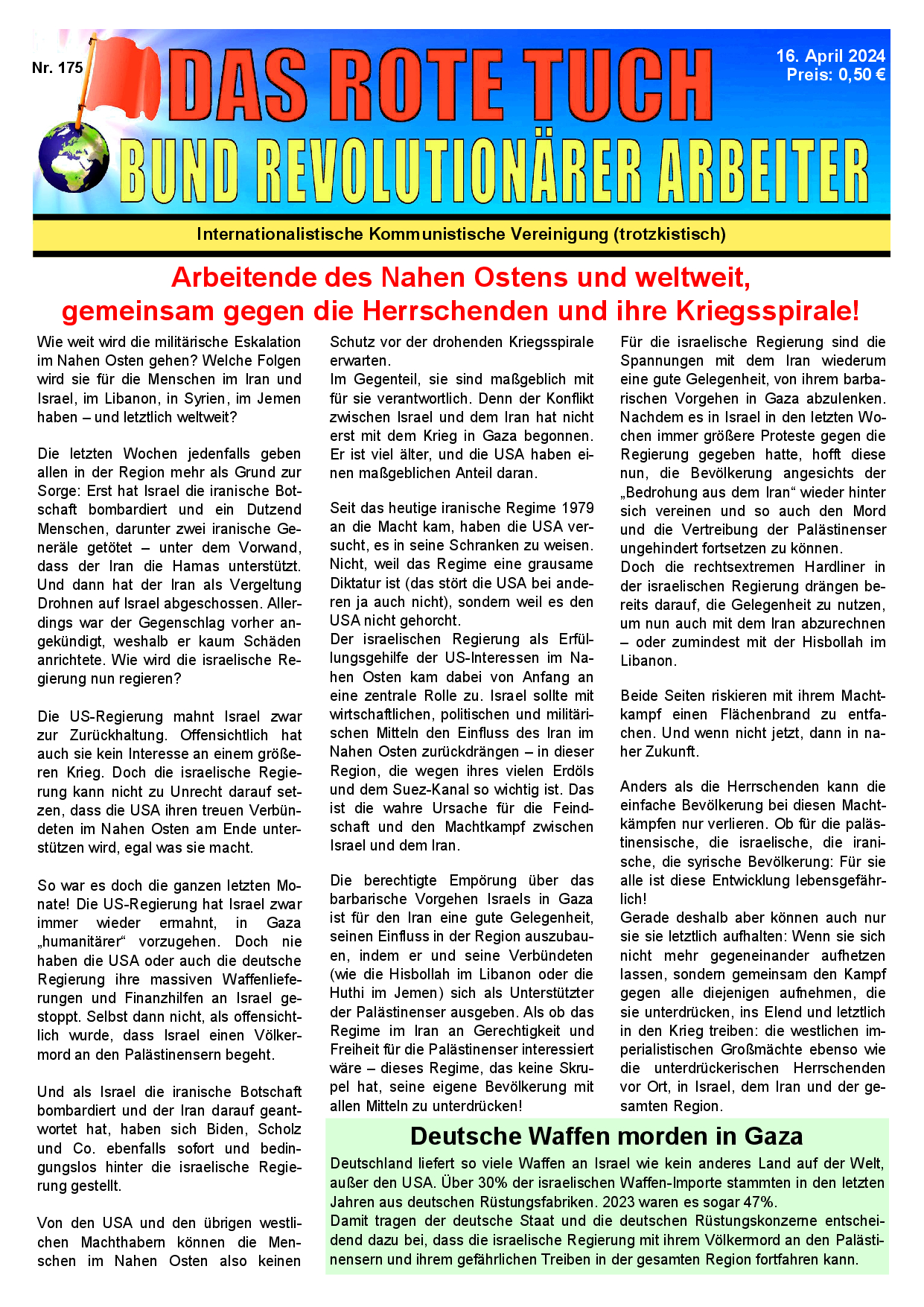 Das rote Tuch – Nr. 175