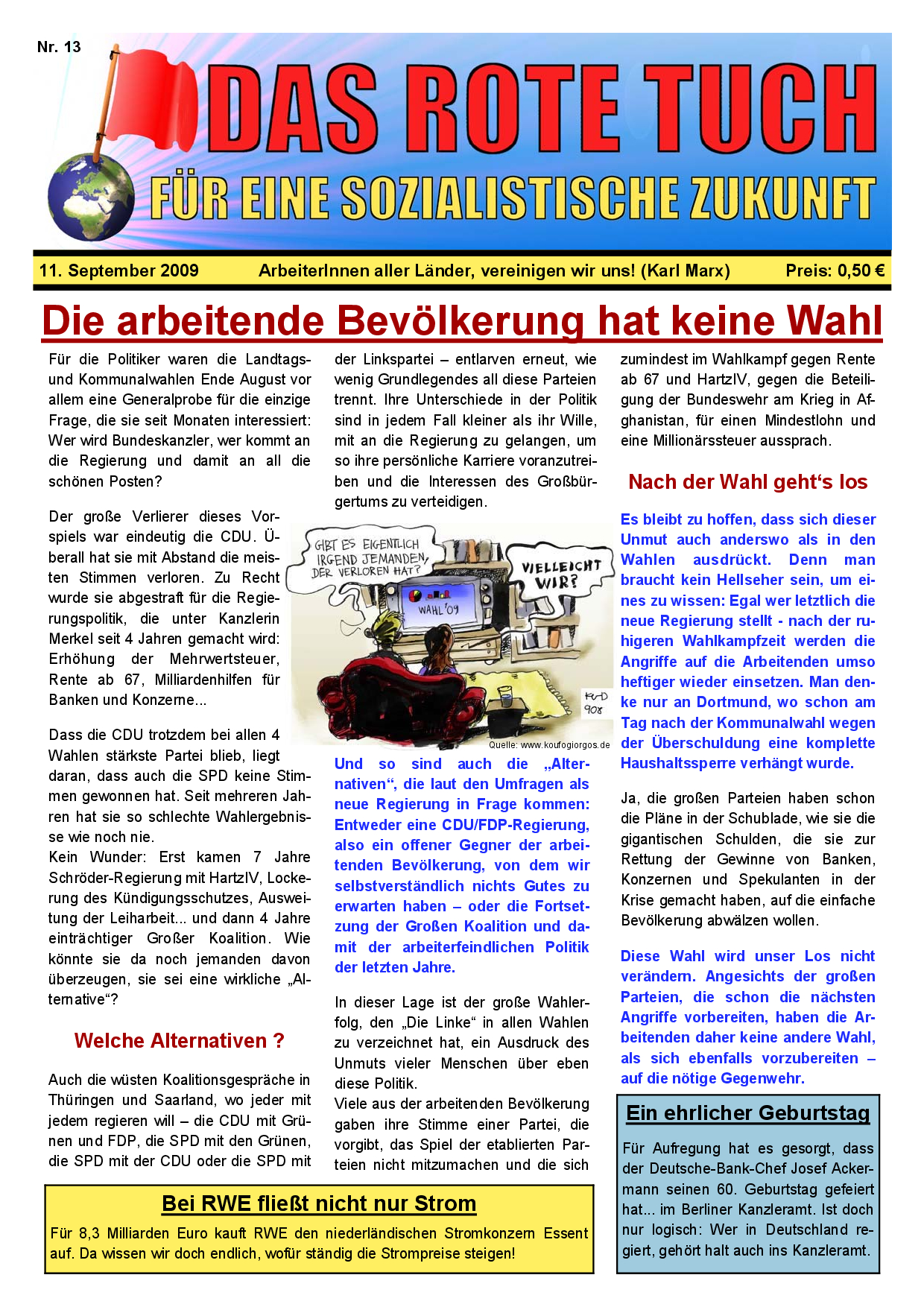 Das rote Tuch – Nr. 13