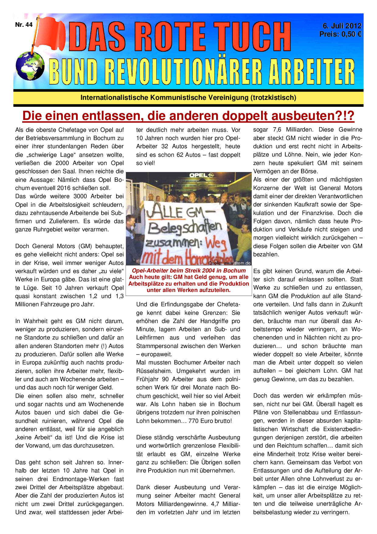 Das rote Tuch – Nr. 44