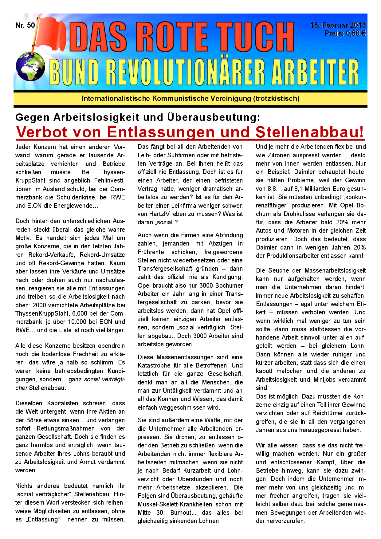Das rote Tuch – Nr. 50