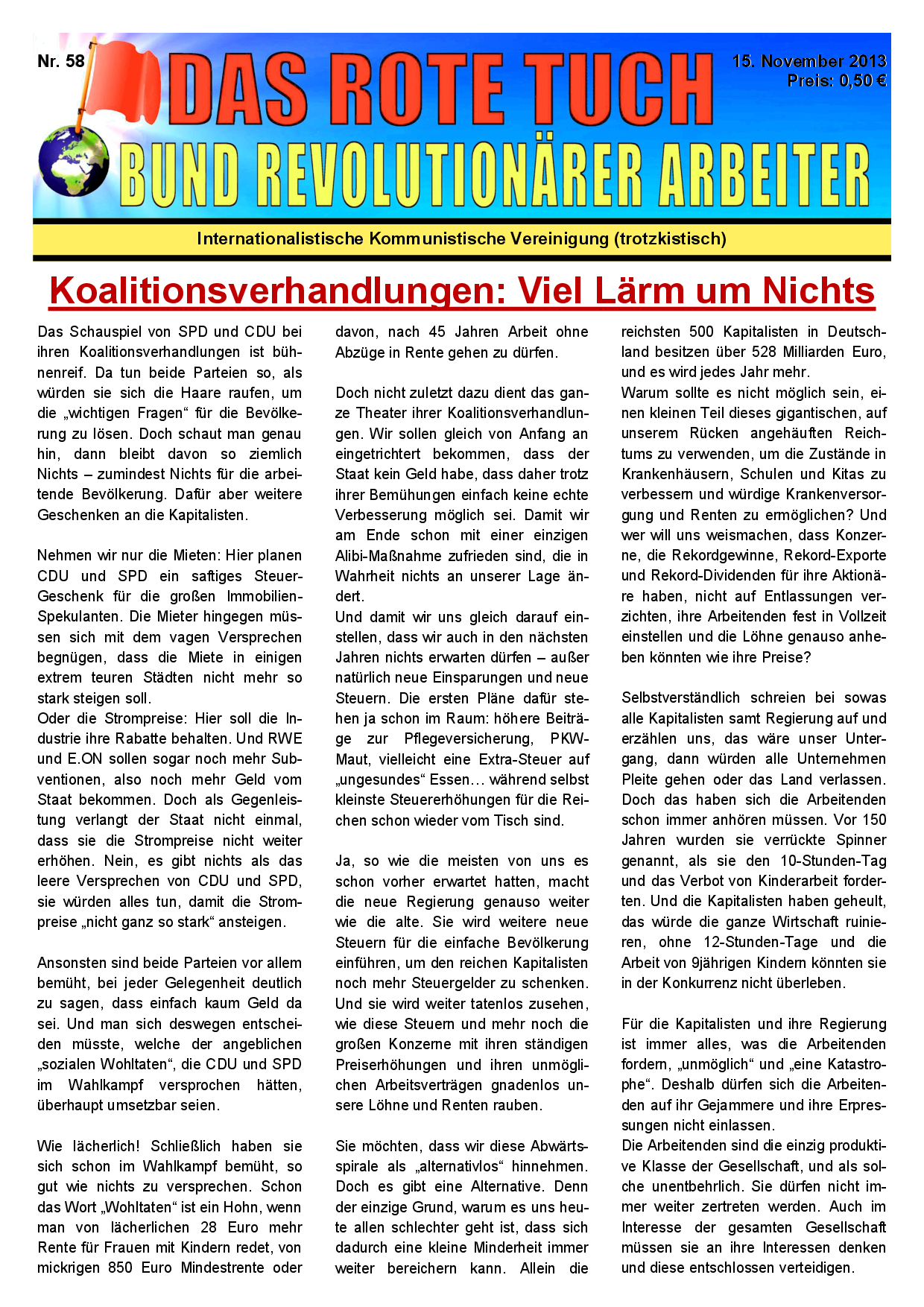 Das rote Tuch – Nr. 58