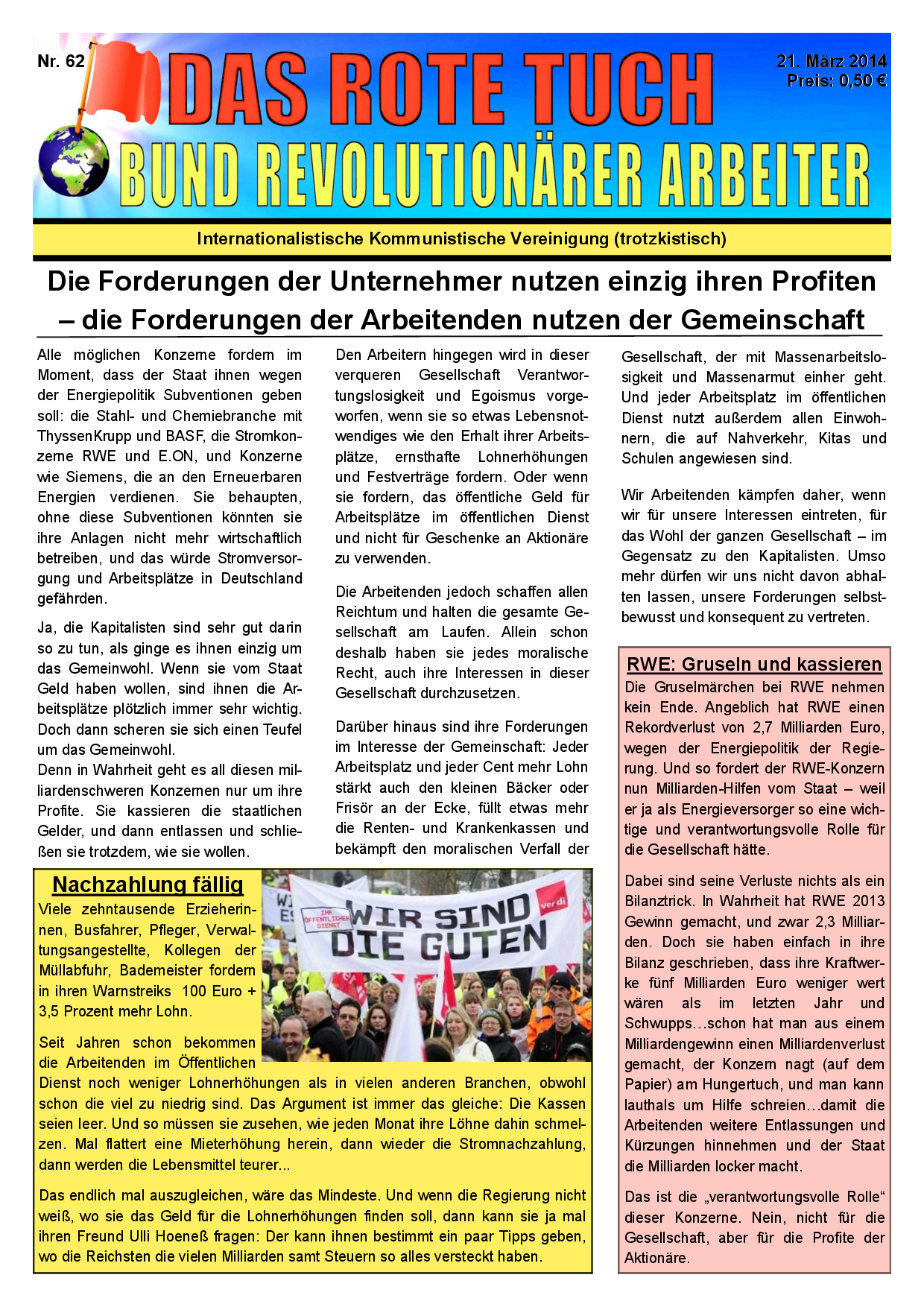 Das rote Tuch – Nr. 62