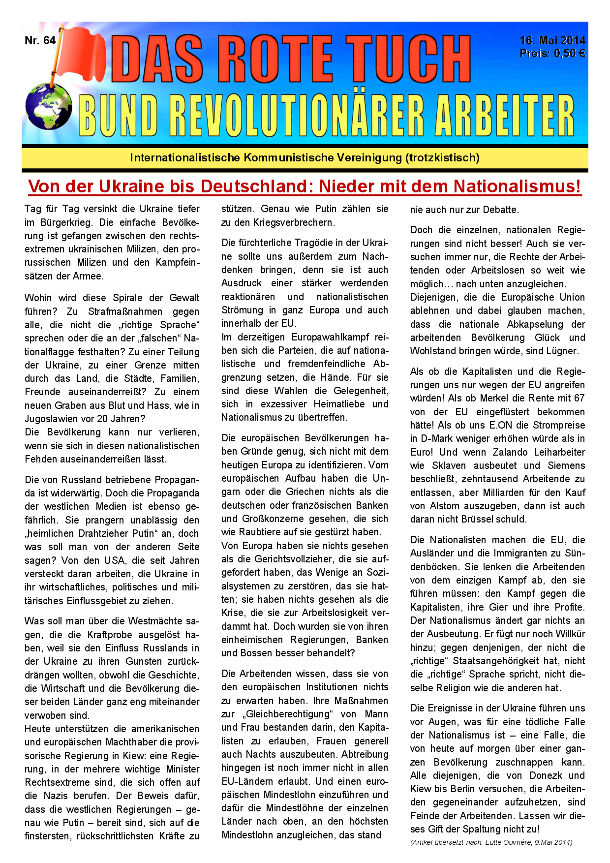 Das rote Tuch – Nr. 64