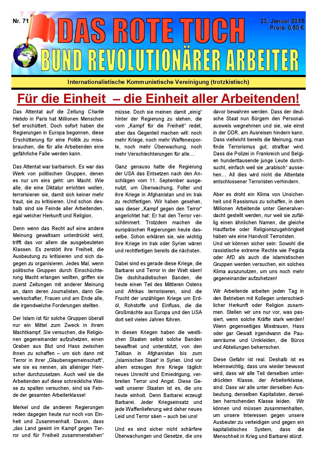 Das rote Tuch – Nr. 71