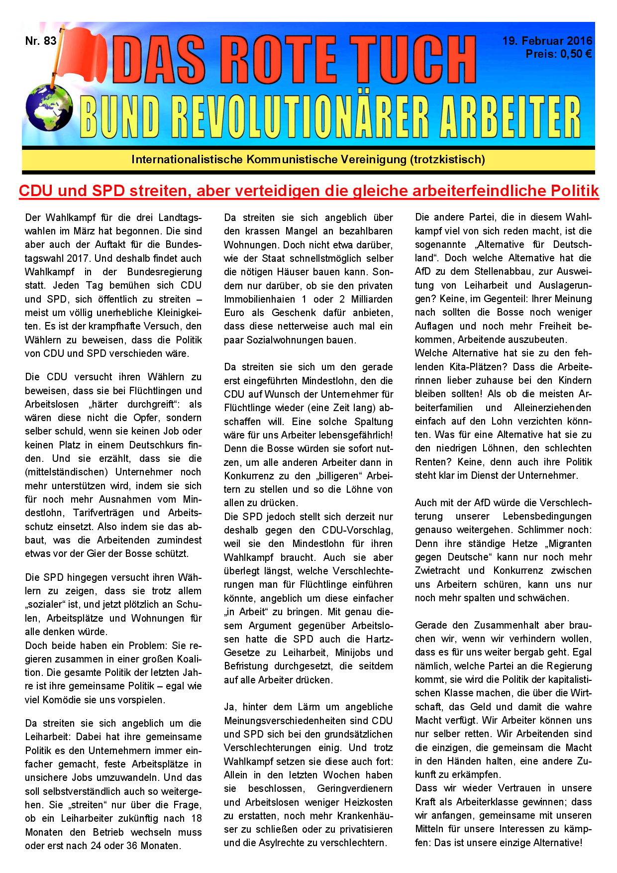 Das rote Tuch – Nr. 83