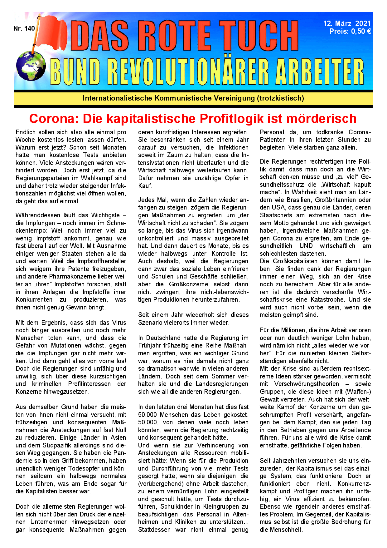 Das rote Tuch – Nr. 140