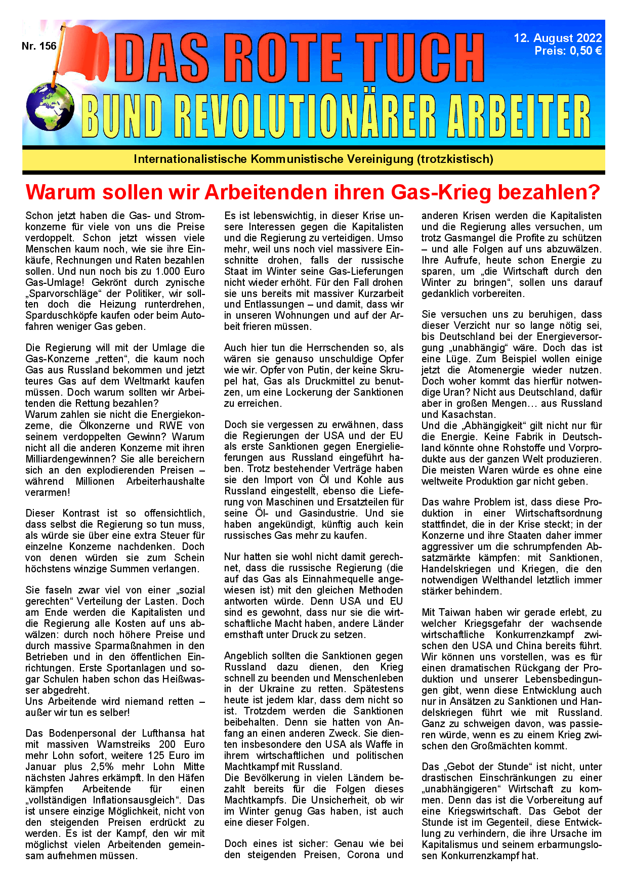 Das rote Tuch – Nr. 156