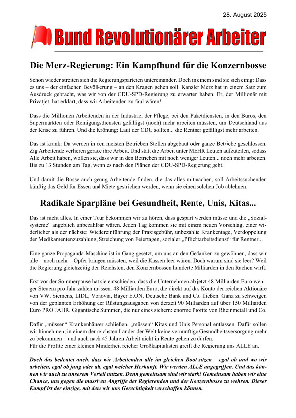 Die Merz-Regierung: Ein Kampfhund für die Konzernbosse
