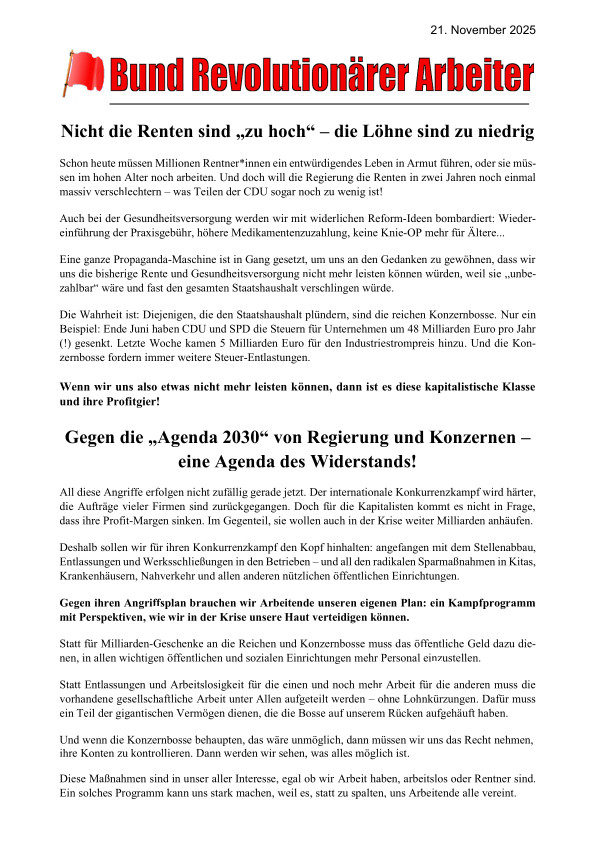 Nicht die Renten sind „zu hoch“ – die Löhne sind zu niedrig