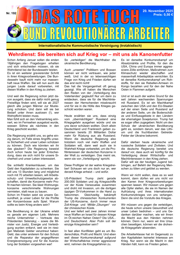 Das rote Tuch – Nr. 192